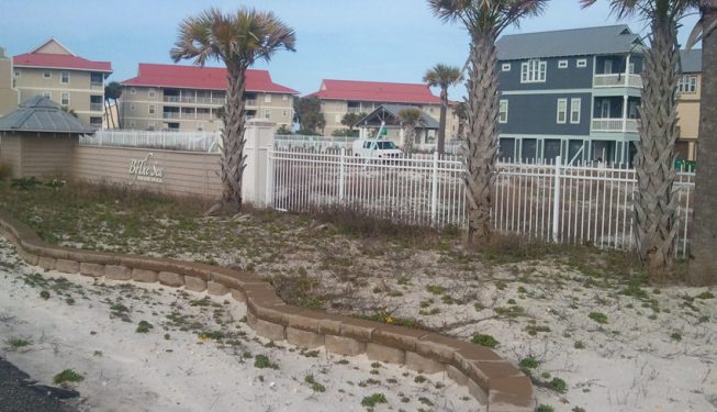 beach side property before landscaping